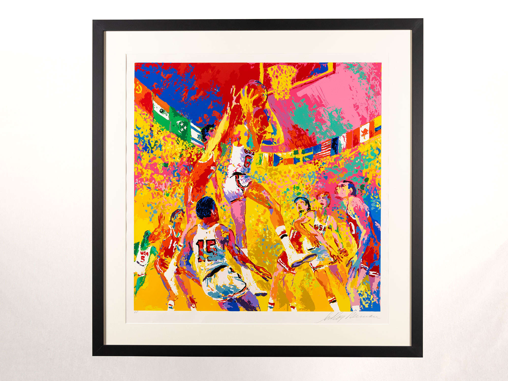 Olympic basketball serigraph